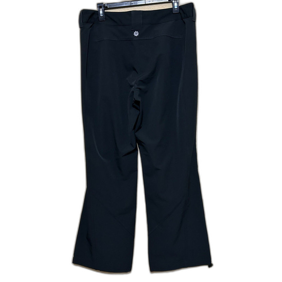 Title Nine Wide Leg Performance Pants Womens Size 14 Black Flat Front Stretch - Picture 1 of 7